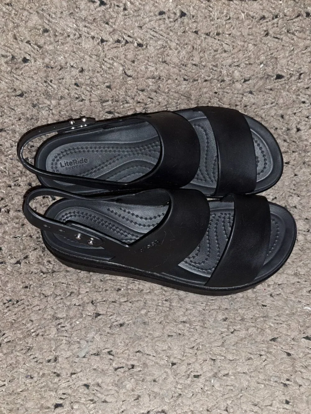 CROCS-Brooklyn-Low Wedge Platform Sandals-LiteRide-Sz 6-Excellent - Picture 7 of 8